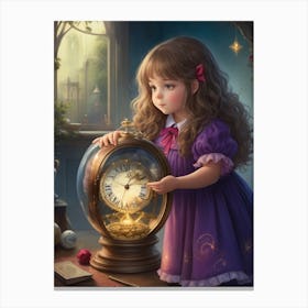 Dreamshaper V6 Magic Big Girl The Gift Of Time 0 Canvas Print