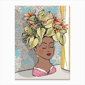 Vignette With Head Vase Canvas Print