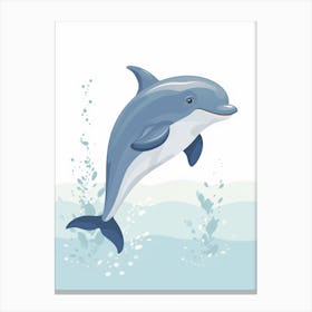 Baby Animal Illustration  Dolphin 5 Canvas Print