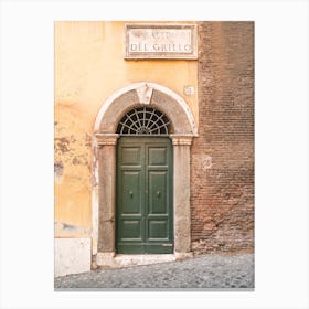 Front Door In Rome Canvas Print
