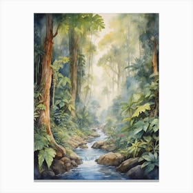 Stream In The Jungle Canvas Print