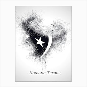 Houston Texans Sketch Drawing Canvas Print