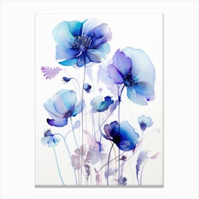 Blue Poppies 3 Canvas Print