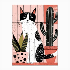 Cactus Cat 7 Canvas Print