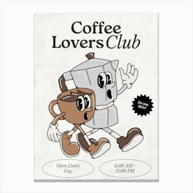 Coffee Club Kitchen | Coffee Lover’s Club | Coffee Bar 9 Canvas Print