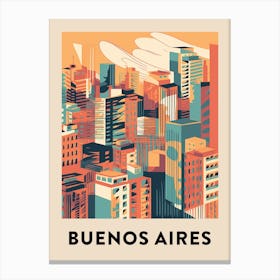 Buenos Aires 2 Vintage Travel Poster Canvas Print