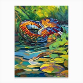 Water Moccasin 1 Snake Painting Canvas Print