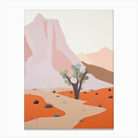 Mojave Desert   North America (United States), Contemporary Abstract Illustration 1 Canvas Print