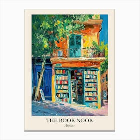 Athens Book Nook Bookshop 3 Poster Canvas Print