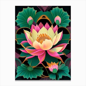 Lotus Flower Pattern Fauvism Matisse 6 Canvas Print