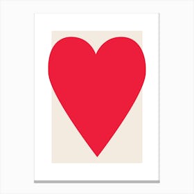 Heart Red Canvas Print