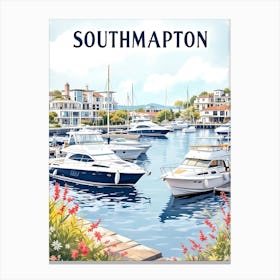 Southampton Retro Vintage Travel V 05 Canvas Print