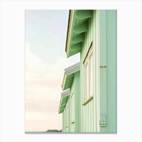 Cottages On The Beach Canvas Print