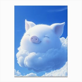 Pig In The Clouds Canvas Print