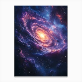 Galaxy Spiral In Space Canvas Print