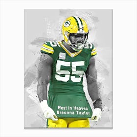 Za Darius Smith Green Bay Packers Canvas Print