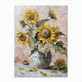 A World Of Flowers Sunflowers 2 Painting Canvas Print