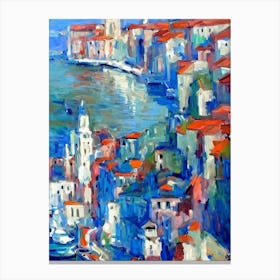 Port Of Trieste Italy Abstract Block harbour Canvas Print