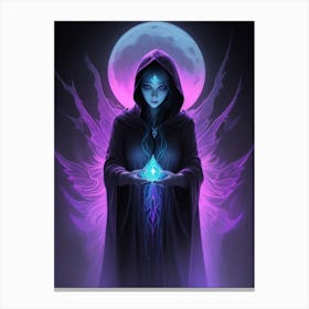 Beautiful Witch with a Magic Wand 1 Canvas Print