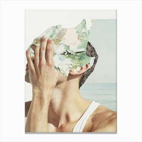 Man Covering His Face Canvas Print