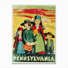 Vintage Travel Poster ― Rural Pennsylvania Canvas Print