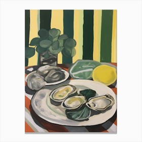 Oysters 4 Italian Still Life Painting Canvas Print