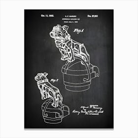 Truck Bulldog Radiator Cap Truck Patent Semi Truck Decor 18 Wheeler Truck Poster Semi Truck Blueprint Boy Decor Vs9311 Canvas Print