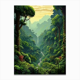 Bwindi Impenetrable Forest Pixel Art 1 Canvas Print