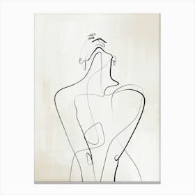 Female One Line Drawing 1 Canvas Print