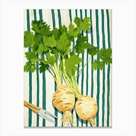 Celeriac Summer Illustration 1 Canvas Print