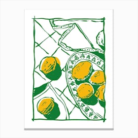 Boho Food 10 Lemons Canvas Print