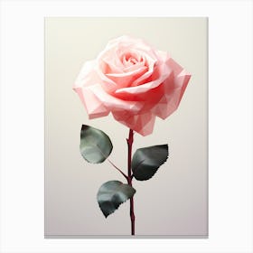 Polygonal Rose 8 Canvas Print