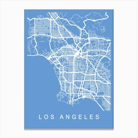 Los Angeles Map Blueprint Canvas Print