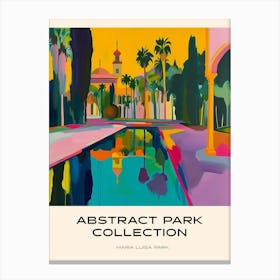 Abstract Park Collection Poster Maria Luisa Park Seville Spain 1 Canvas Print