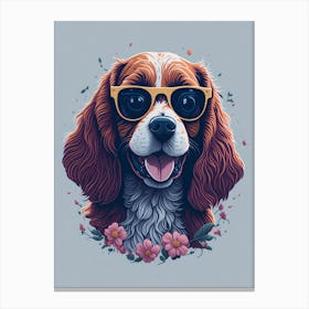 Dog With Sunglasses 1 Canvas Print