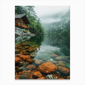 Cabin In The Mountains Canvas Print