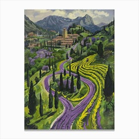 Lavender Road Canvas Print