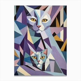 Cat And Kitten Canvas Print