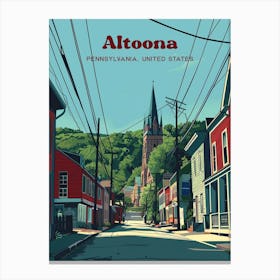 Altoona Pennsylvania Street Travel Art Canvas Print