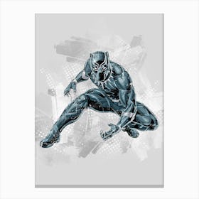 Black Panther Marvel Painting Canvas Print