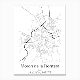 Moron,Cuba Minimalist Map Canvas Print