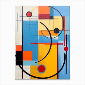 Abstract Painting With Circles And Lines 4 Canvas Print