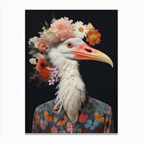Bird With A Flower Crown Albatross 1 Canvas Print