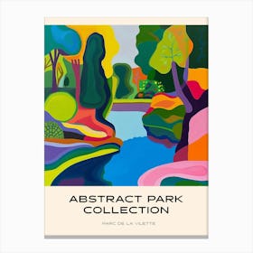 Abstract Park Collection Poster Parc De La Vilette Paris 3 Canvas Print