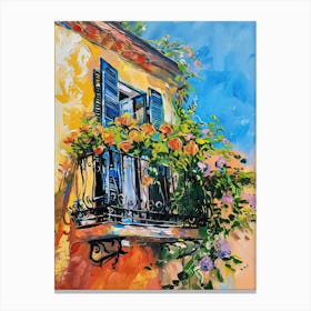 Balcony Painting In Livorno 4 Canvas Print