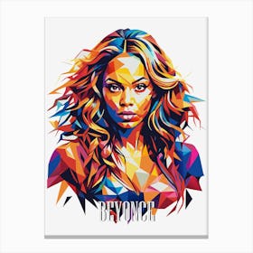 Beyonce 01 Portrait Music WPAP Pop Art Canvas Print