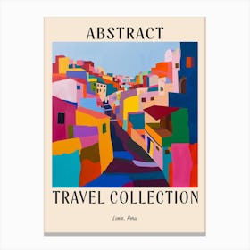 Abstract Travel Collection Poster Lima Peru 2 Canvas Print