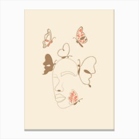 Butterfly Head Canvas Print