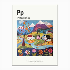Kids Travel Alphabet  Patagonia 3 Canvas Print