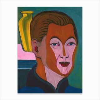 Self Portrait, Ernst Ludwig Kirchner Canvas Print